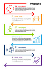 infographic element design 6 step, infochart planning