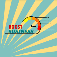 logo business speed up ,vector illustrator.