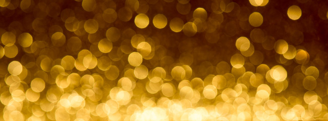 gold glitter vintage lights bokeh abstract background.