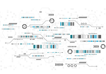 Vector digital technology concept. Abstract background. Vector illustration.