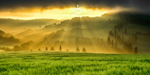 Golden rays over Tuscany