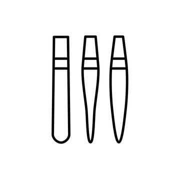 Black & white vector illustration of calligraphy nib holders. Line icon of tools for handwriting & lettering. Stationary supplies for drawing decorative vintage letters. Isolated on white background
