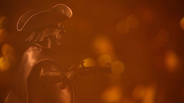 Metal pirate figure fog
