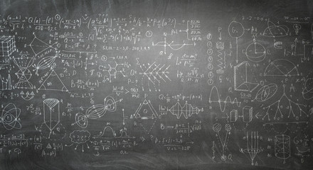 Chalkboard with formulas