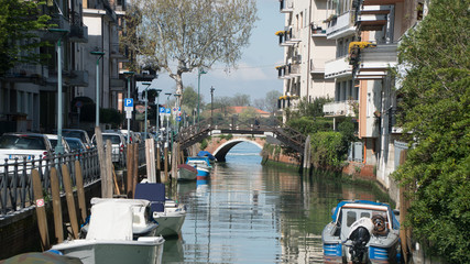 Tranquil canal scene