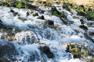 Flowing water, close up