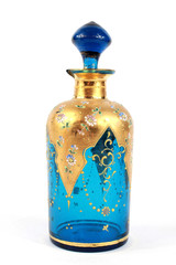 Vintage Perfume Bottle on White Background