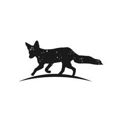 Rustic Fox logo inspiration, Fox silhouette vector