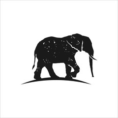 Rustic Elephant silhouette Logo Inspiration