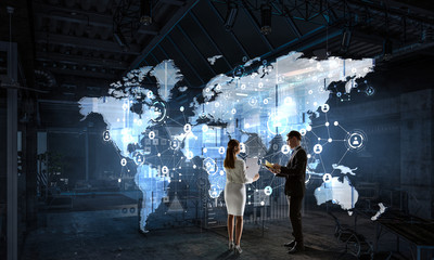 Working on strategy of global business