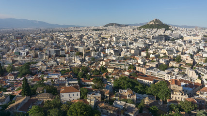 Fototapeta na wymiar City of Athens, Greece, seen from above