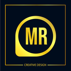 Initial Letter MR Logo Template Design Vector Illustration