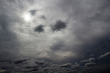 Naklejka na ściany i meble Moody grey clouds