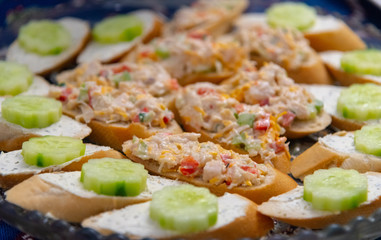 Stylish Sandwiches on a Tray