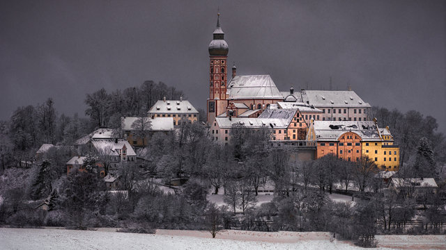 winterliches Kloster Andechs