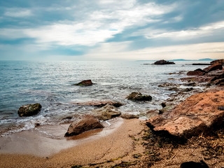 Meer Küste Wolken Harmonie Balance Ruhe Entspannung