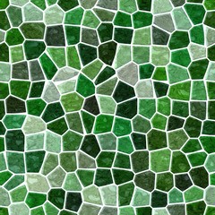 surface floor marble mosaic pattern seamless background with white grout - emerald green color