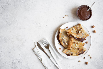 Crepes with chocolate