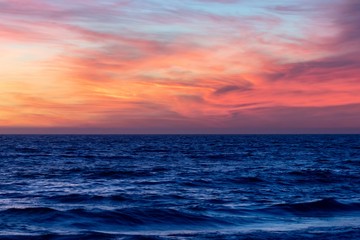 colorful sunset over the ocean