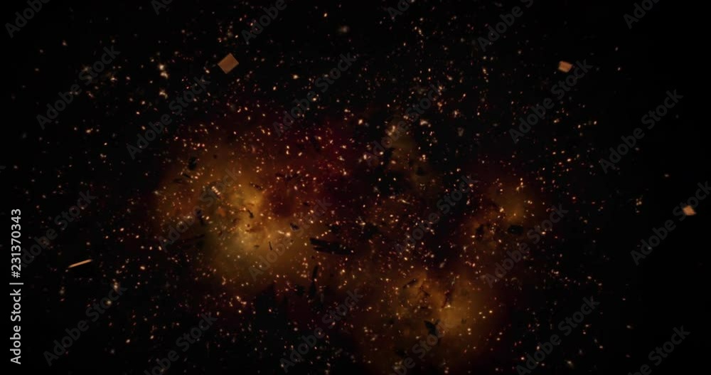 Wall mural realistic explosion and blasts with luma channel. visual effects element.