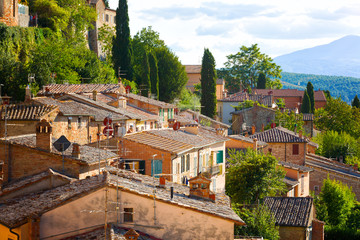 Fototapeta na wymiar Tuscany,view from the walls of Montepulciano, Italy