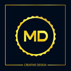 Initial Letter MD Logo Template Design Vector Illustration