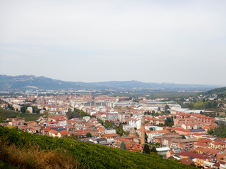 Fototapeta na wymiar View of the city of Alba, Piedmont - Italy
