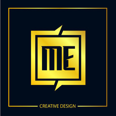Initial Letter ME Logo Template Design Vector Illustration