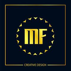 Initial Letter MF Logo Template Design Vector Illustration