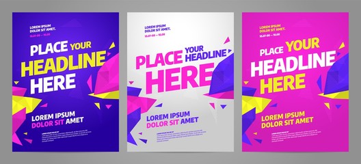 Layout poster template design for sport event, tournament or championship.