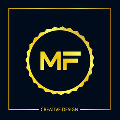 Initial Letter MF Logo Template Design Vector Illustration