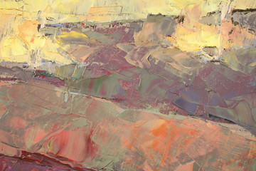 Artists oil paints multicolored closeup abstract background