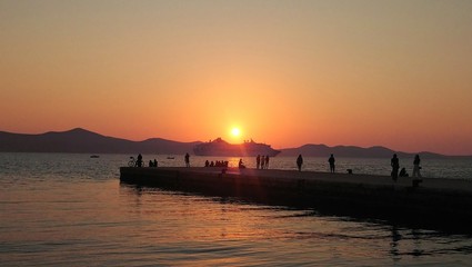 Obraz premium Coucher de soleil à Zadar, Croatie