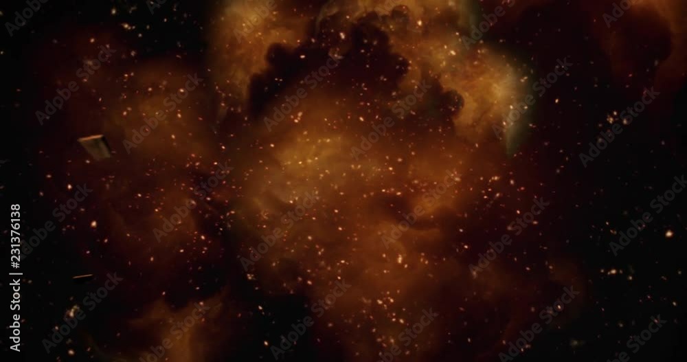 Wall mural realistic explosion and blasts with luma channel. visual effects element.