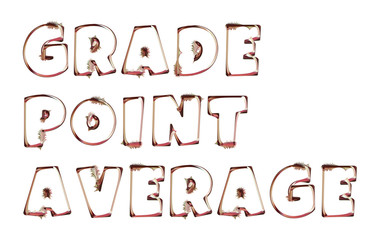 Grade Point Average - artistic text written on white background