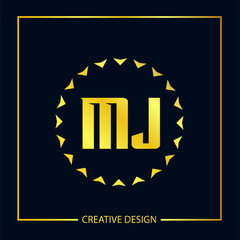 Initial Letter MJ Logo Template Design Vector Illustration