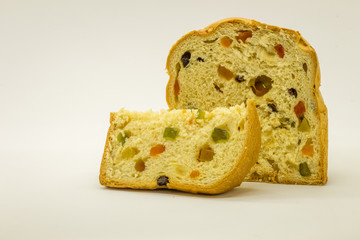 Traditional Italian dessert for Christmas. Panettone.