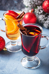 Red and white mulled wine.