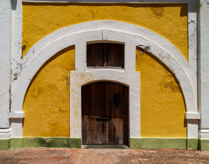 Door in the Courtyard of  the Castillo San Felipe del Morro, San Juan,  Puerto Rico, USA