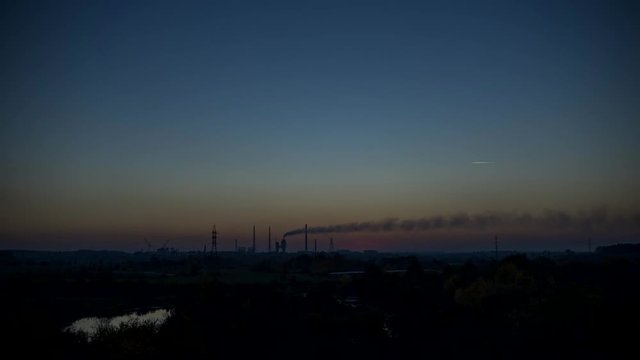 Factory sunset
