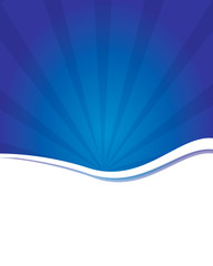 Background-White with Blue Sunburst