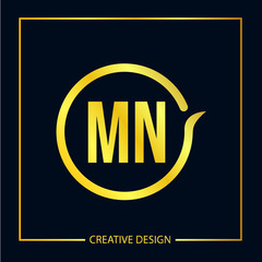 Initial Letter MN Logo Template Design Vector Illustration