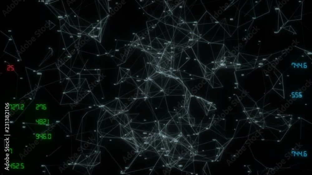Poster rotating information structure. flat numbers against the background of the information structure. se