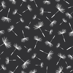 Vector illustration seamless pattern with dandelion