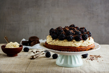 Tasty blackberry cake