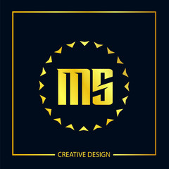 Initial Letter MS Logo Template Design Vector Illustration