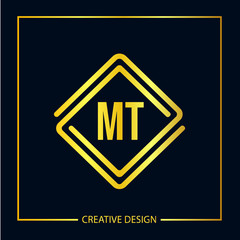 Obraz premium Initial Letter MT Logo Template Design Vector Illustration