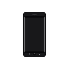 Smartphone symbol icon on white background black