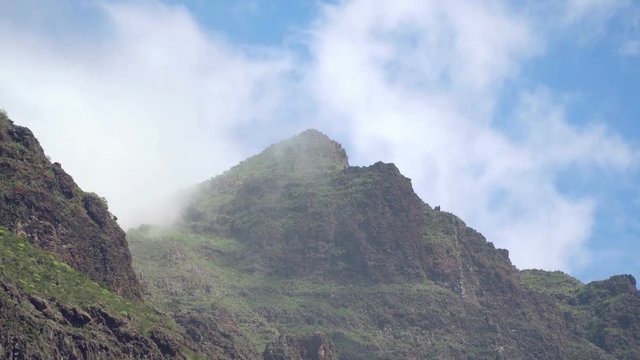 Mountain Landscape at Maska Village in Tenerife, Canary Islands, Spain.