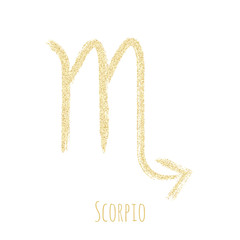 Scorpio zodiac sign, horoscope symbol vector.